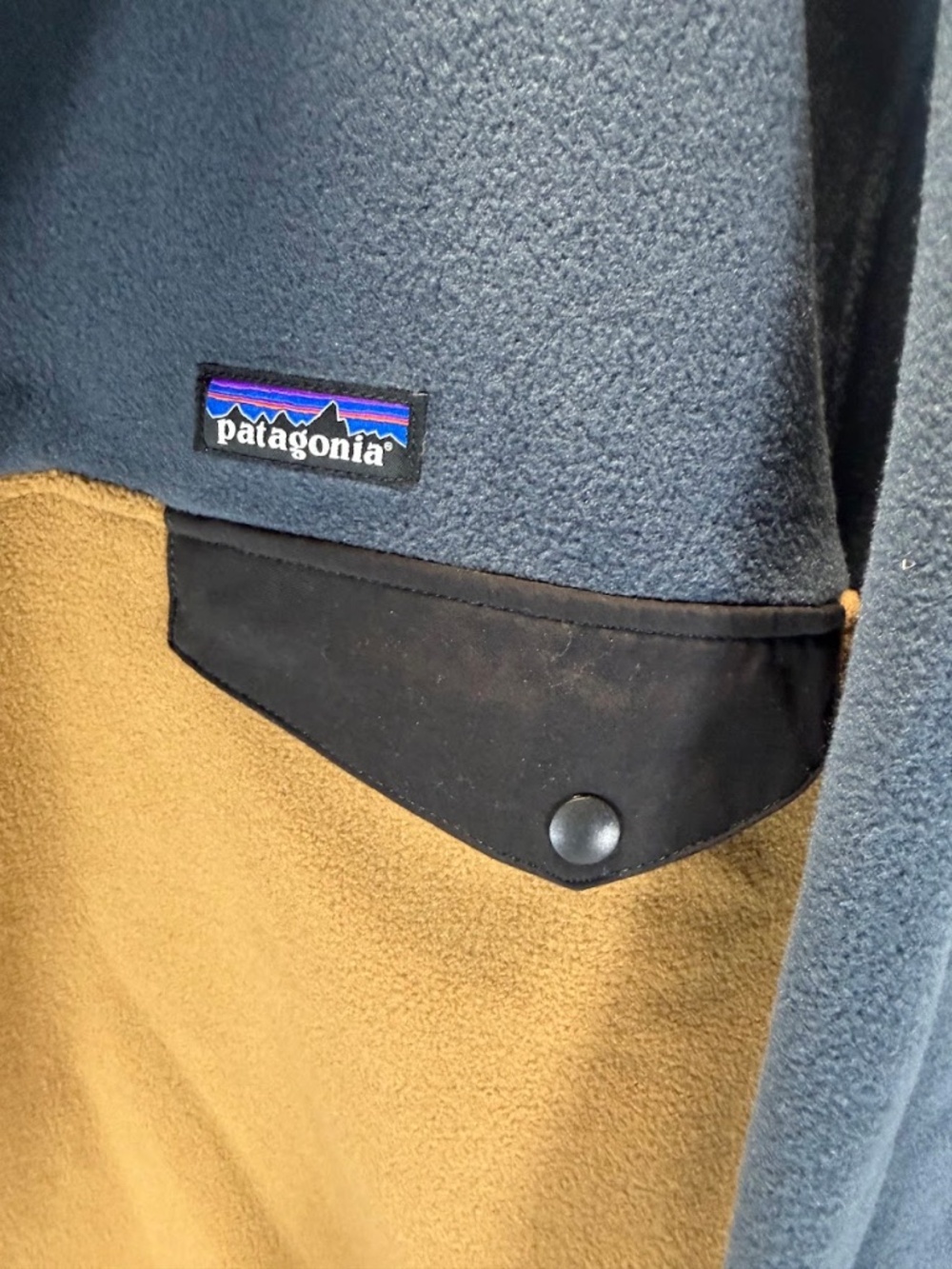 Patagonia Synchilla Snap-T Fleece Pullover Men’s XL Blue Brown Colorblock - Picture 4 of 5